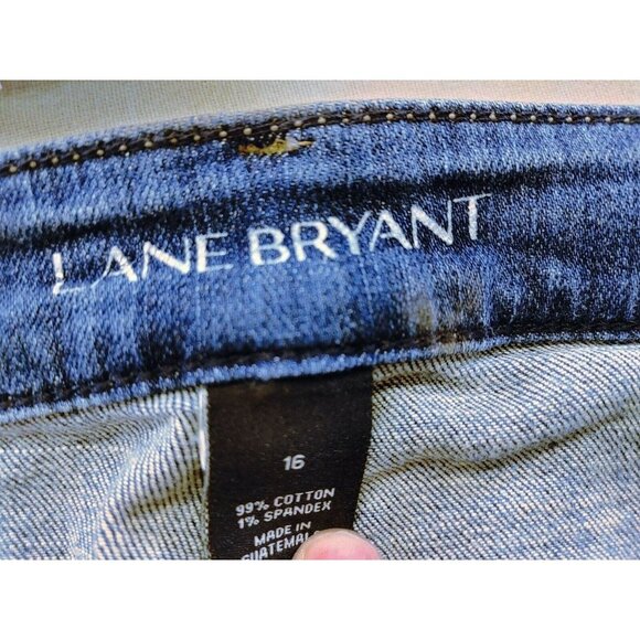 Lane Bryant Boyfriend Jeans Women’s Size 16 Stretch Ripped Distressed - Picture 2 of 4